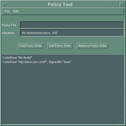 Policy Tool with Two Entries